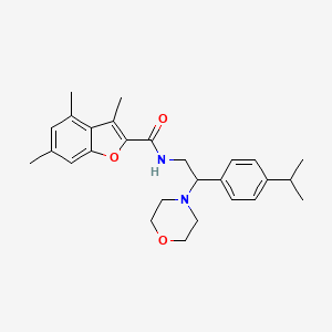 3,4,6-Trimethyl-N-[2-(morpholin-4-YL)-2-[4-(propan-2-YL)phenyl]ethyl]-1-benzofuran-2-carboxamide