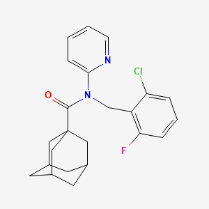 molecular formula C23H24ClFN2O B11318191 N-[(2-Chloro-6-fluorophenyl)methyl]-N-(pyridin-2-YL)adamantane-1-carboxamide 