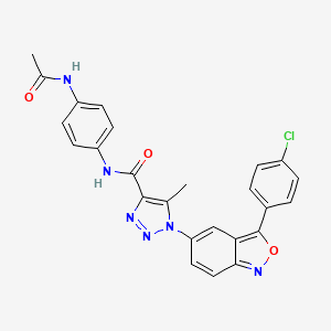 N-[4-(acetylamino)phenyl]-1-[3-(4-chlorophenyl)-2,1-benzoxazol-5-yl]-5-methyl-1H-1,2,3-triazole-4-carboxamide