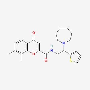 N-[2-(azepan-1-yl)-2-(thiophen-2-yl)ethyl]-7,8-dimethyl-4-oxo-4H-chromene-2-carboxamide