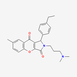 2-[3-(Dimethylamino)propyl]-1-(4-ethylphenyl)-7-methyl-1,2-dihydrochromeno[2,3-c]pyrrole-3,9-dione