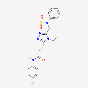 N-(4-chlorophenyl)-2-[(4-ethyl-5-{[(methylsulfonyl)(phenyl)amino]methyl}-4H-1,2,4-triazol-3-yl)sulfanyl]acetamide