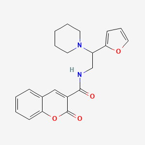 N-[2-(furan-2-yl)-2-(piperidin-1-yl)ethyl]-2-oxo-2H-chromene-3-carboxamide