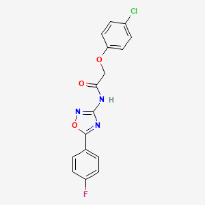 2-(4-chlorophenoxy)-N-[5-(4-fluorophenyl)-1,2,4-oxadiazol-3-yl]acetamide