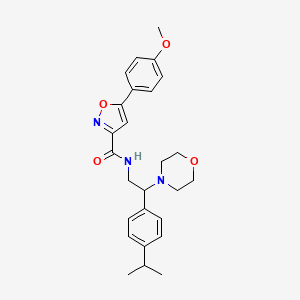 5-(4-Methoxyphenyl)-N-[2-(morpholin-4-YL)-2-[4-(propan-2-YL)phenyl]ethyl]-1,2-oxazole-3-carboxamide