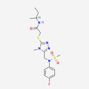 N-(butan-2-yl)-2-[(5-{[(4-fluorophenyl)(methylsulfonyl)amino]methyl}-4-methyl-4H-1,2,4-triazol-3-yl)sulfanyl]acetamide