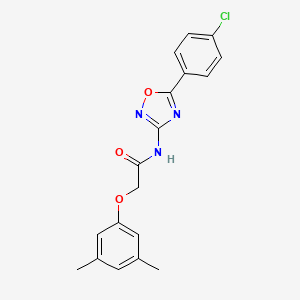 molecular formula C18H16ClN3O3 B11318267 N-[5-(4-chlorophenyl)-1,2,4-oxadiazol-3-yl]-2-(3,5-dimethylphenoxy)acetamide 