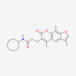 N-Cycloheptyl-3-{3,5,9-trimethyl-7-oxo-7H-furo[3,2-G]chromen-6-YL}propanamide