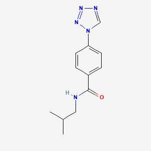 N-(2-methylpropyl)-4-(1H-1,2,3,4-tetrazol-1-yl)benzamide