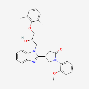 4-{1-[3-(2,6-dimethylphenoxy)-2-hydroxypropyl]-1H-benzimidazol-2-yl}-1-(2-methoxyphenyl)pyrrolidin-2-one