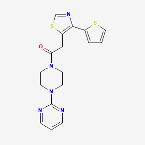 1-(4-(Pyrimidin-2-yl)piperazin-1-yl)-2-(4-(thiophen-2-yl)thiazol-5-yl)ethanone