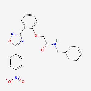 N-benzyl-2-{2-[5-(4-nitrophenyl)-1,2,4-oxadiazol-3-yl]phenoxy}acetamide