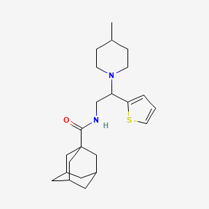 N-[2-(4-Methylpiperidin-1-YL)-2-(thiophen-2-YL)ethyl]adamantane-1-carboxamide