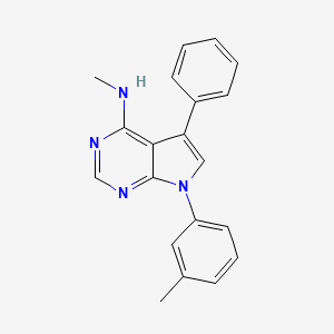 molecular formula C20H18N4 B11318369 N-methyl-7-(3-methylphenyl)-5-phenyl-7H-pyrrolo[2,3-d]pyrimidin-4-amine 