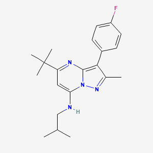 molecular formula C21H27FN4 B11318391 5-tert-butyl-3-(4-fluorophenyl)-N-isobutyl-2-methylpyrazolo[1,5-a]pyrimidin-7-amine 