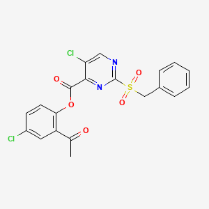 2-Acetyl-4-chlorophenyl 2-(benzylsulfonyl)-5-chloropyrimidine-4-carboxylate