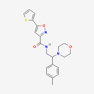 N-[2-(4-methylphenyl)-2-(morpholin-4-yl)ethyl]-5-(thiophen-2-yl)-1,2-oxazole-3-carboxamide