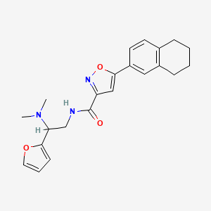 N-[2-(dimethylamino)-2-(furan-2-yl)ethyl]-5-(5,6,7,8-tetrahydronaphthalen-2-yl)-1,2-oxazole-3-carboxamide