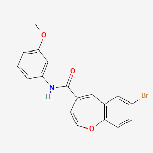 molecular formula C18H14BrNO3 B11318455 7-bromo-N-(3-methoxyphenyl)-1-benzoxepine-4-carboxamide 