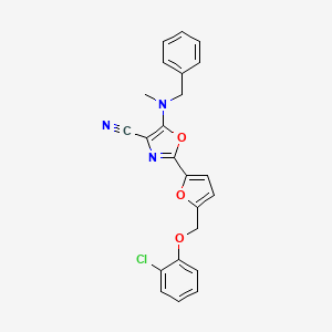 5-[Benzyl(methyl)amino]-2-{5-[(2-chlorophenoxy)methyl]furan-2-yl}-1,3-oxazole-4-carbonitrile