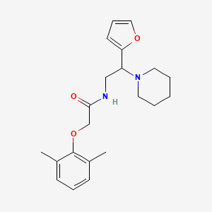 molecular formula C21H28N2O3 B11318488 2-(2,6-dimethylphenoxy)-N-[2-(furan-2-yl)-2-(piperidin-1-yl)ethyl]acetamide 