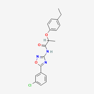 N-[5-(3-chlorophenyl)-1,2,4-oxadiazol-3-yl]-2-(4-ethylphenoxy)propanamide