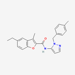 5-ethyl-3-methyl-N-[1-(4-methylbenzyl)-1H-pyrazol-5-yl]-1-benzofuran-2-carboxamide