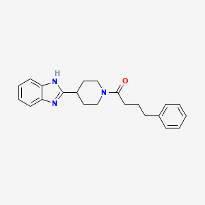 molecular formula C22H25N3O B11318525 2-[1-(4-phenylbutanoyl)piperidin-4-yl]-1H-benzimidazole 