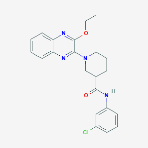 molecular formula C22H23ClN4O2 B11318529 N-(3-chlorophenyl)-1-(3-ethoxyquinoxalin-2-yl)piperidine-3-carboxamide 