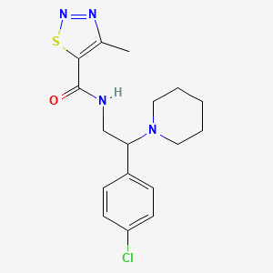 N-[2-(4-chlorophenyl)-2-(piperidin-1-yl)ethyl]-4-methyl-1,2,3-thiadiazole-5-carboxamide