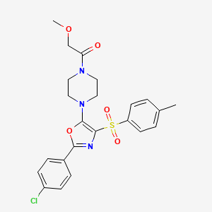 1-(4-{2-(4-Chlorophenyl)-4-[(4-methylphenyl)sulfonyl]-1,3-oxazol-5-yl}piperazin-1-yl)-2-methoxyethanone