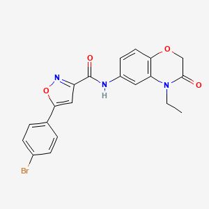 5-(4-bromophenyl)-N-(4-ethyl-3-oxo-3,4-dihydro-2H-1,4-benzoxazin-6-yl)-1,2-oxazole-3-carboxamide