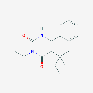 molecular formula C18H22N2O2 B11318551 3,5,5-triethyl-5,6-dihydrobenzo[h]quinazoline-2,4(1H,3H)-dione 