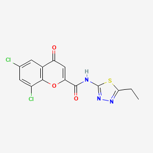 6,8-dichloro-N-(5-ethyl-1,3,4-thiadiazol-2-yl)-4-oxo-4H-chromene-2-carboxamide