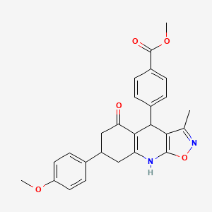 Methyl 4-[5-hydroxy-7-(4-methoxyphenyl)-3-methyl-4,6,7,8-tetrahydro[1,2]oxazolo[5,4-b]quinolin-4-yl]benzoate