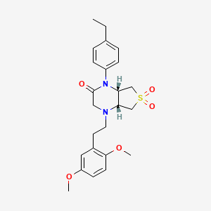 Rel-(4AR,7AS)-4-[2-(2,5-dimethoxyphenyl)ethyl]-1-(4-ethylphenyl)hexahydrothieno[3,4-B]pyrazin-2(1H)-one 6,6-dioxide