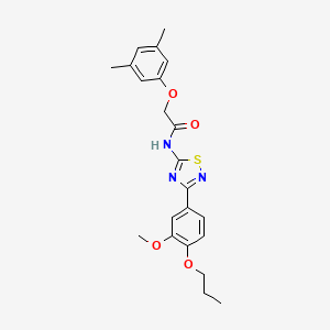 2-(3,5-dimethylphenoxy)-N-[3-(3-methoxy-4-propoxyphenyl)-1,2,4-thiadiazol-5-yl]acetamide