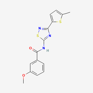 3-methoxy-N-[3-(5-methylthiophen-2-yl)-1,2,4-thiadiazol-5-yl]benzamide