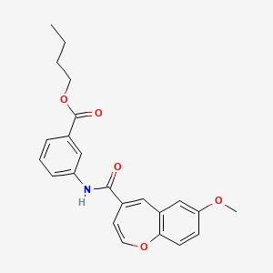 Butyl 3-{[(7-methoxy-1-benzoxepin-4-yl)carbonyl]amino}benzoate