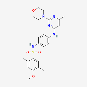 4-methoxy-2,5-dimethyl-N-(4-((6-methyl-2-morpholinopyrimidin-4-yl)amino)phenyl)benzenesulfonamide