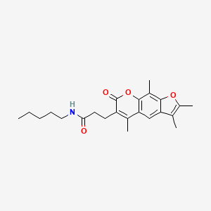 N-Pentyl-3-{2,3,5,9-tetramethyl-7-oxo-7H-furo[3,2-G]chromen-6-YL}propanamide