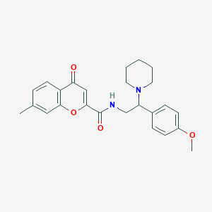 N-[2-(4-methoxyphenyl)-2-(piperidin-1-yl)ethyl]-7-methyl-4-oxo-4H-chromene-2-carboxamide