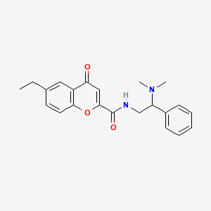 N-[2-(dimethylamino)-2-phenylethyl]-6-ethyl-4-oxo-4H-chromene-2-carboxamide