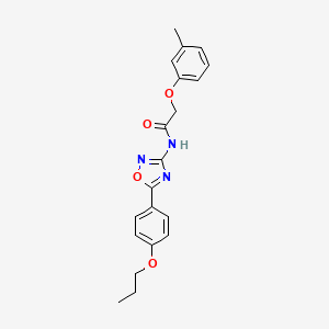 2-(3-methylphenoxy)-N-[5-(4-propoxyphenyl)-1,2,4-oxadiazol-3-yl]acetamide