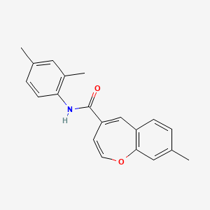 molecular formula C20H19NO2 B11318698 N-(2,4-dimethylphenyl)-8-methyl-1-benzoxepine-4-carboxamide 