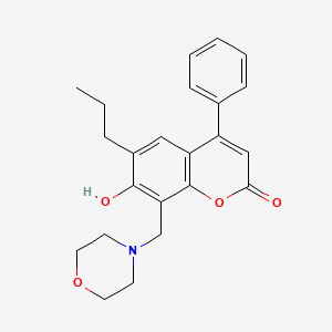 7-hydroxy-8-(morpholin-4-ylmethyl)-4-phenyl-6-propyl-2H-chromen-2-one