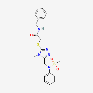 N-benzyl-2-[(4-methyl-5-{[(methylsulfonyl)(phenyl)amino]methyl}-4H-1,2,4-triazol-3-yl)sulfanyl]acetamide