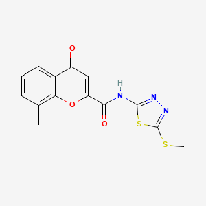 8-methyl-N-[5-(methylsulfanyl)-1,3,4-thiadiazol-2-yl]-4-oxo-4H-chromene-2-carboxamide