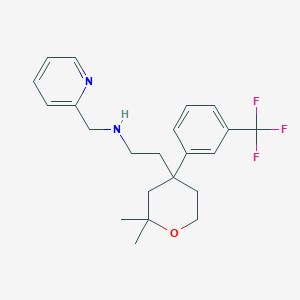 2-{2,2-dimethyl-4-[3-(trifluoromethyl)phenyl]tetrahydro-2H-pyran-4-yl}-N-(pyridin-2-ylmethyl)ethanamine