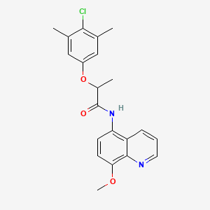 2-(4-chloro-3,5-dimethylphenoxy)-N-(8-methoxyquinolin-5-yl)propanamide